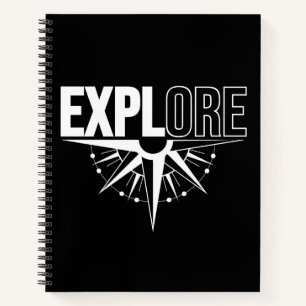 Kompass erkunden notizbuch