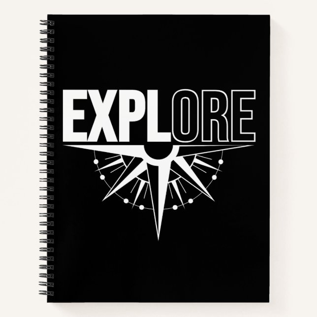 Kompass erkunden notizbuch (Vorderseite)