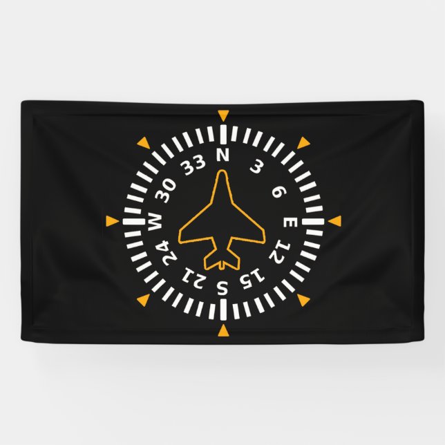 Kompass-Fluggerät Banner (Horizontal)