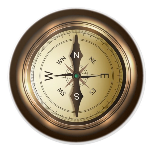 Kompass-Keramik-Fach/Kabinett-Griff Keramikknauf (Vorderseite)