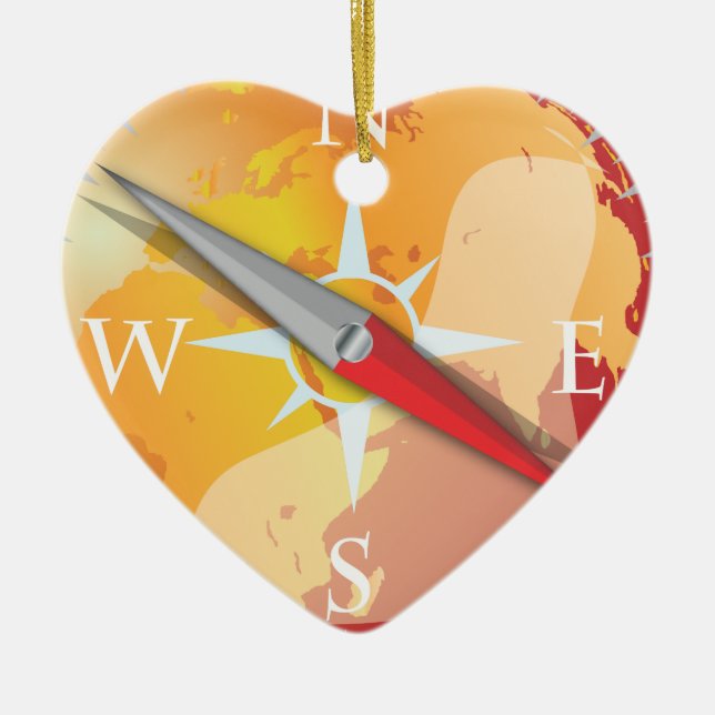 Kompass Keramikornament (Vorne)