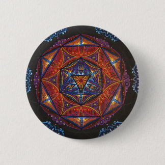 Kompass-Mandala Button
