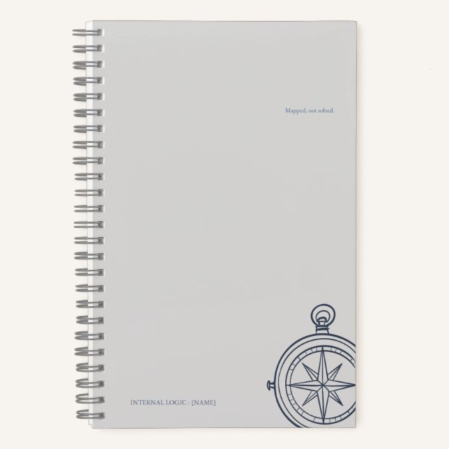 Kompass-Mitternachtskartograf  Notizbuch (Vorderseite)