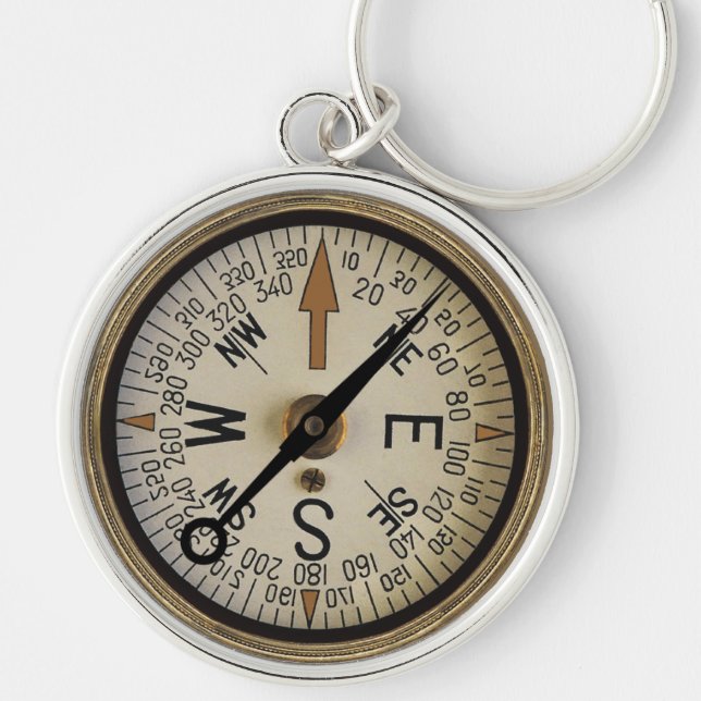 Kompass-Rose 1 Schlüsselanhänger (Vorne)