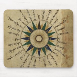Kompass-Rose des 16. Jahrhunderts Mousepad