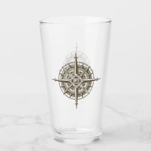 Kompass Rose Navigator Karte Glas