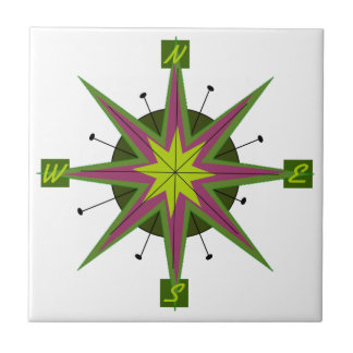 Kompass-Schräg-Design Fliese