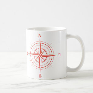 Kompass-Seereise-Nordsüdostwesten Kaffeetasse