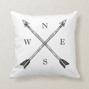 Kompass-Stammes- Pfeil-Wurfs-Kissenreversible Geo Kissen