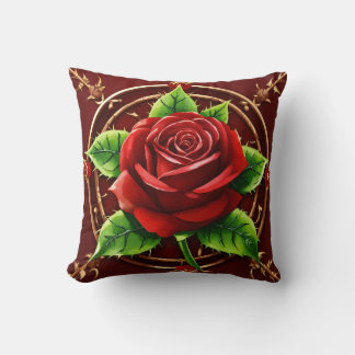 Kompasskissenverkleidung für Rose im Tattoo-Stil Kissen