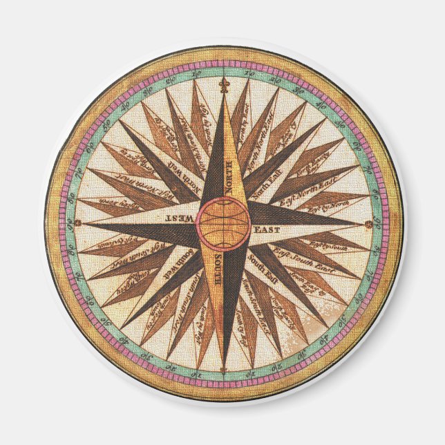 Kompassnavigator des Vintagen Schiffes Magnet (Vorne)