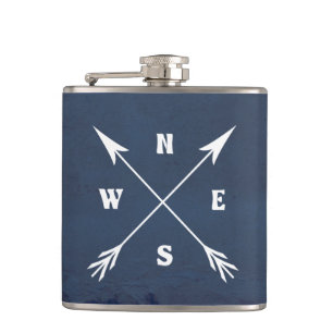 Kompasspfeile Flachmann