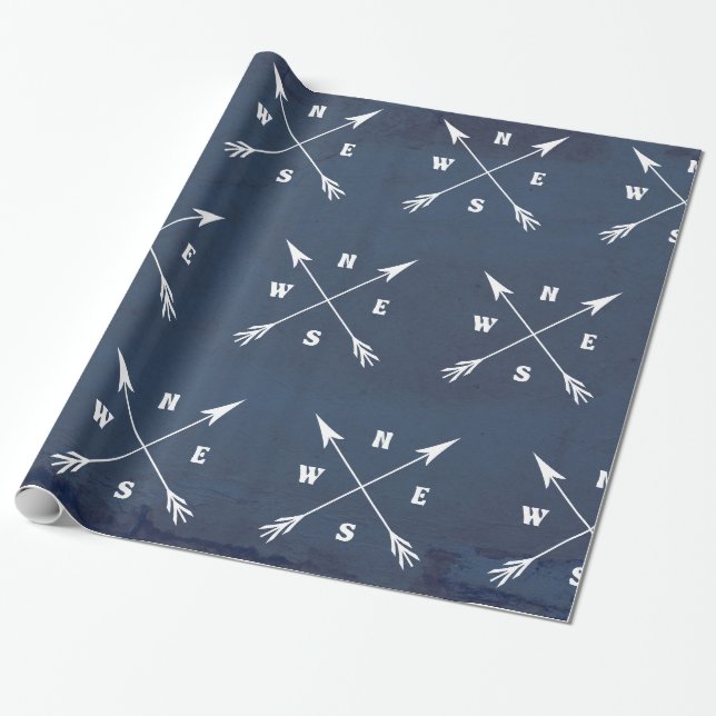 Kompasspfeile Geschenkpapier (Ungerollt)