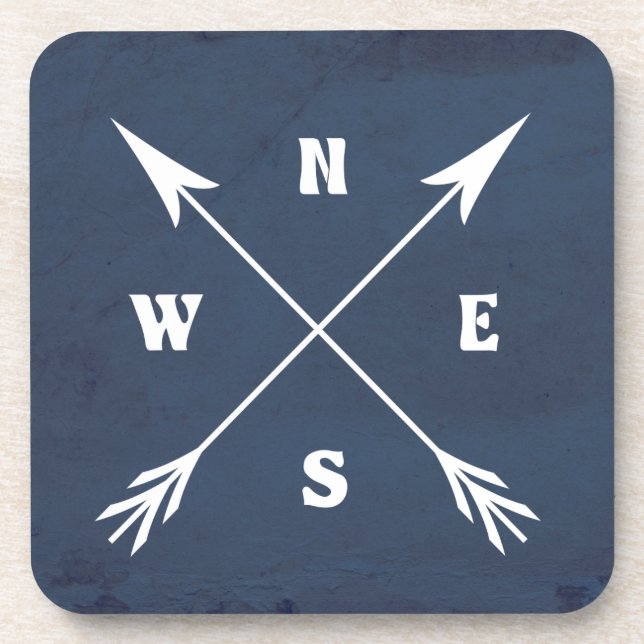Kompasspfeile Getränkeuntersetzer (Vorderseite)