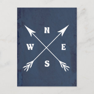 Kompasspfeile Postkarte