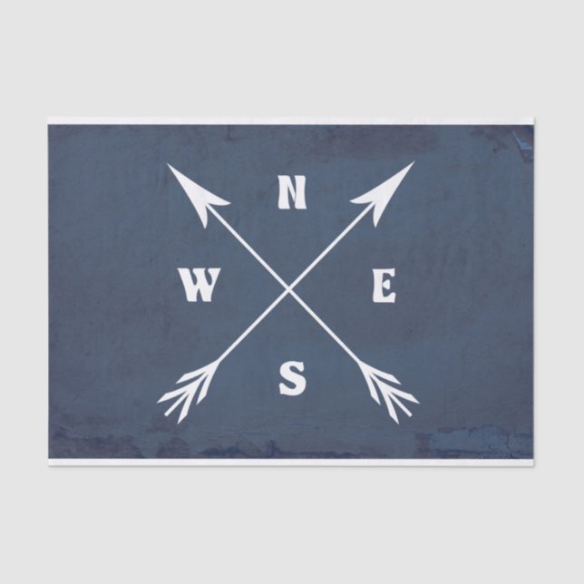 Kompasspfeile Seidenpapier (Vorderseite)