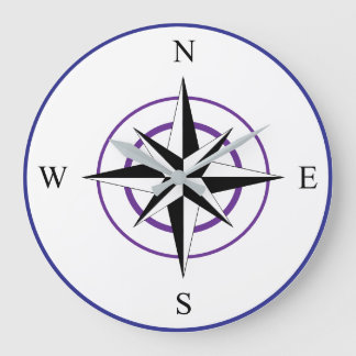 Kompassrose Große Wanduhr