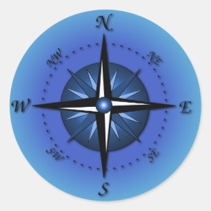 Kompassrose Runder Aufkleber
