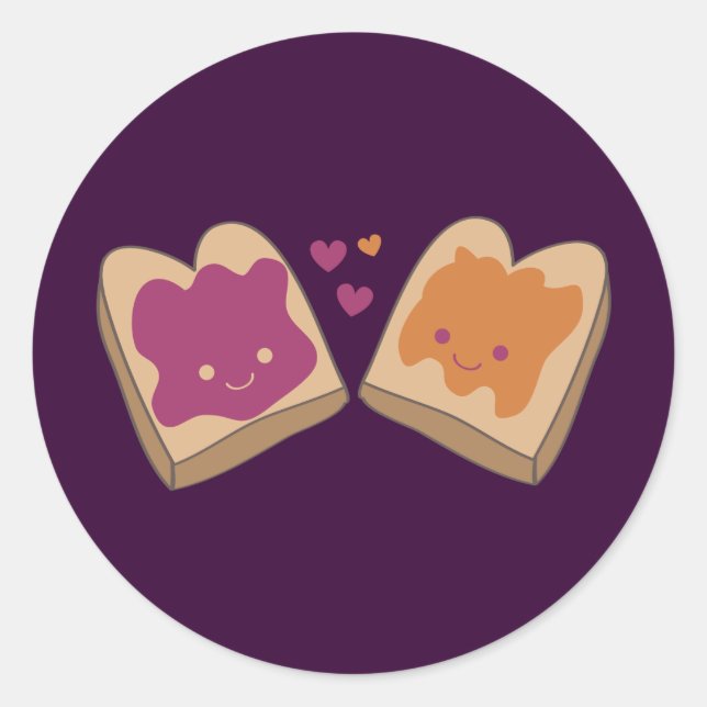 Kompatibilität zwischen PB und J Runder Aufkleber (Vorderseite)