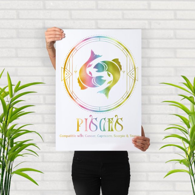 Kompatibilitätsdesign von Zodiac Pisces Poster (Von Creator hochgeladen)
