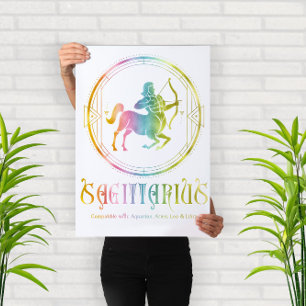 Kompatibilitätsdesign von Zodiac Sagittarius Poster
