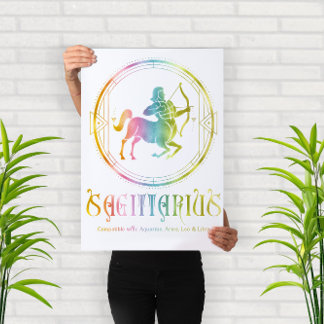 Kompatibilitätsdesign von Zodiac Sagittarius Poster
