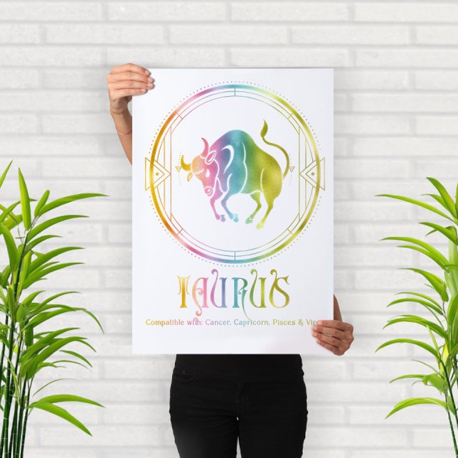 Kompatibilitätsdesign von Zodiac Taurus Poster (Von Creator hochgeladen)