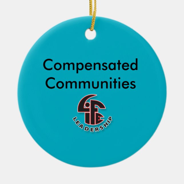 Kompensierte Gemeinschaftsweihnachtsverzierung Keramikornament (Vorne)