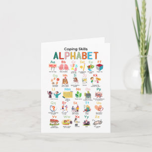 Kompetenzen Alphabet Psychische Gesundheitsproblem Karte