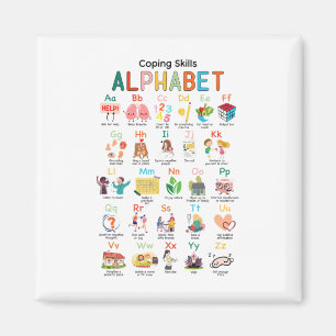 Kompetenzen Alphabet Psychische Gesundheitsproblem Magnet