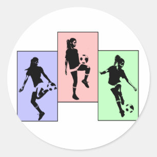 Kompetenzen von Frauen im Fußball Runder Aufkleber