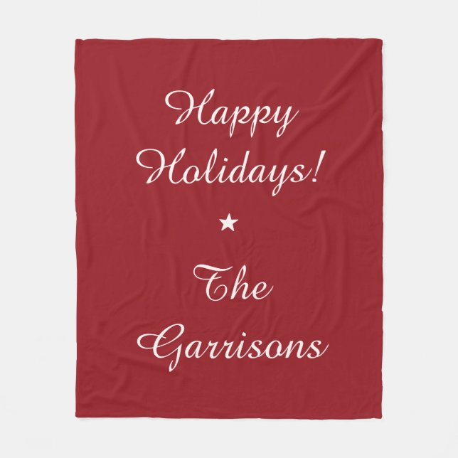 Komplett anpassbare Holidays Fleece-Decken Fleecedecke (Vorderseite)