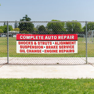 Komplette Auto-Reparatur Aufhängung Bremsen Motor Banner