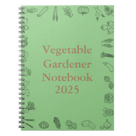 Kompletter Gemüsegarten Notizblock