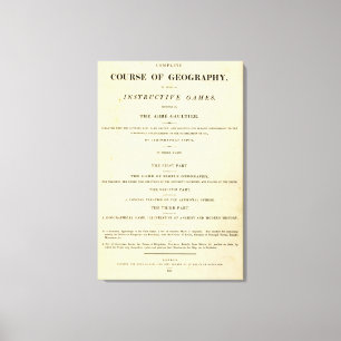 Kompletter Kurs des Titelblattes von Geografie Leinwanddruck