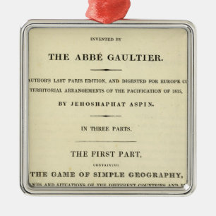 Kompletter Kurs des Titelblattes von Geografie Ornament Aus Metall