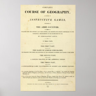 Kompletter Kurs des Titelblattes von Geografie Poster