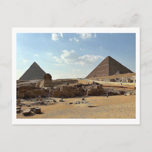 Komplex der Pyramiden von Gizeh. Postkarte (Vorderseite)