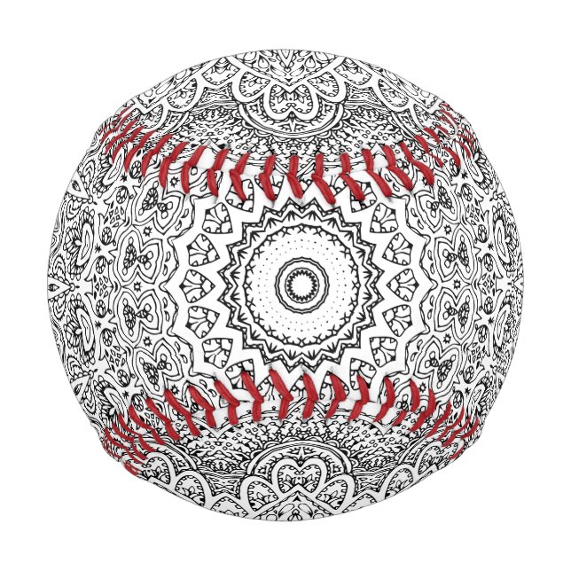 Komplex Mandala Muster Baseball (Vorderseite)