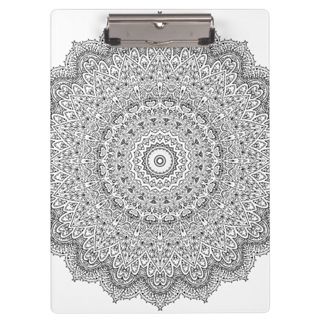 Komplex Mandala Muster Klemmbrett (Vorderseite)