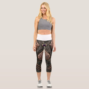 Komplexe digitale Mandala-Kunst Capri Leggings