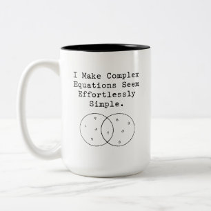 Komplexe Gleichungen mühelos einfaches Genie Zweifarbige Tasse