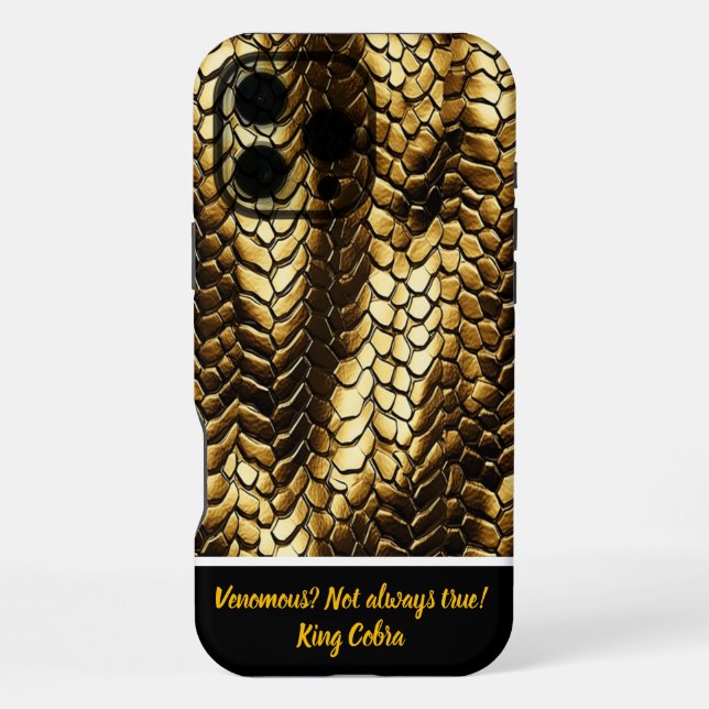 Komplexe goldene Schlangenhaut-Muster iPhone 16 Pro Max Hülle (Rückseite)