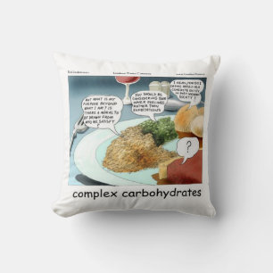 Komplexe Kohlenhydrate Lustige Philosophie Foodie  Kissen