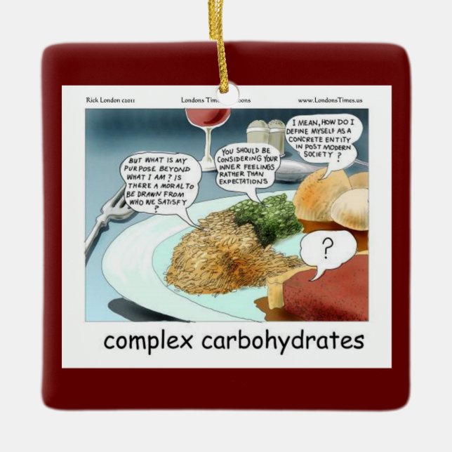 Komplexe Kohlenhydrate Philosophie Feinschmecker C Keramikornament (Vorderseite)