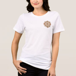 Komplexe Mandala-Blumen-Brauntöne-Kunst Tri-Blend Shirt