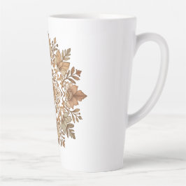 Komplexe Mandala Florale Brauntöne Kunst Milchtasse