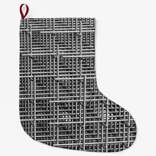 Komplexe Metallstruktur Großer Weihnachtsstrumpf (Vorderseite)