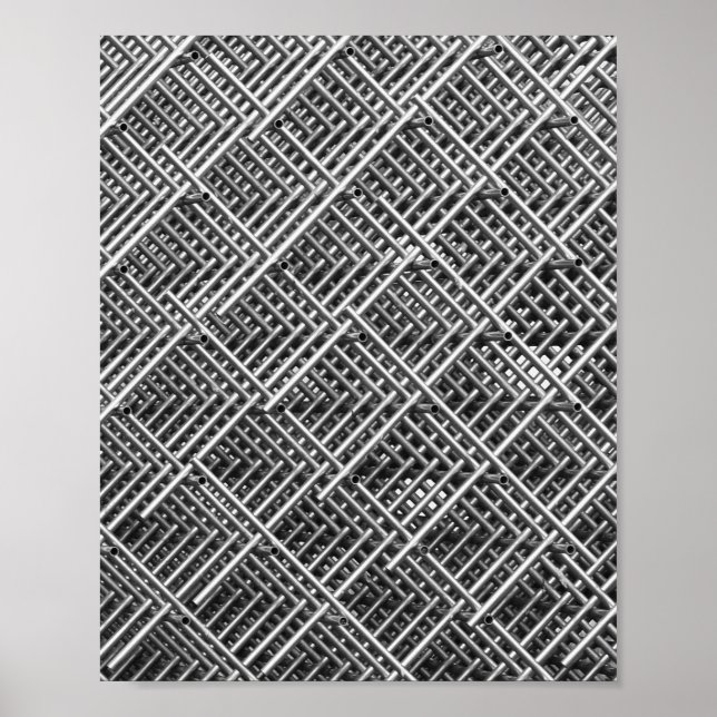 Komplexe Metallstruktur Poster (Vorne)