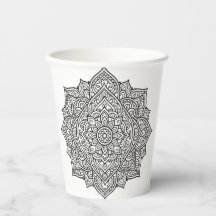 Komplexe schwarze Linien-Mandala-Kunst